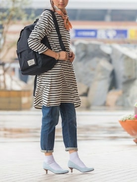 「靴下チラ見せ」｜「アイテム（パンプス）」を使った、みさみささん（レディース・162cm）の春コーディネート