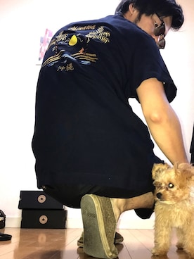 「Adam et Rope A・E・R（アダムエロペ）のアイテム（パンツ）」を使った、野生のあっきーな♂（看護師）さん（メンズ・175cm）の秋コーディネート