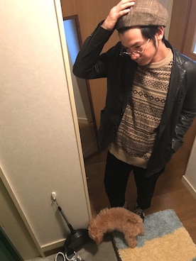 「カラーサングラス」｜「アイテム（その他）」を使った、野生のあっきーな♂（看護師）さん（メンズ・175cm）の秋コーディネート