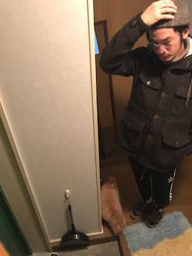 「URBAN RESEARCH（アーバンリサーチ）のアイテム（ミリタリージャケット）」を使った、野生のあっきーな♂（看護師）さん（メンズ・175cm）の秋コーディネート
