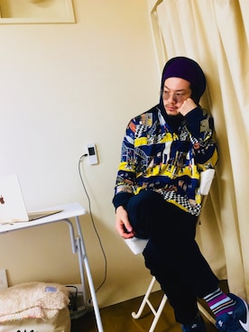 「Adam et Rope A・E・R（アダムエロペ）のアイテム（パンツ）」を使った、野生のあっきーな♂（看護師）さん（メンズ・175cm）の冬コーディネート