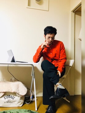 「Adam et Rope A・E・R（アダムエロペ）のアイテム（パンツ）」を使った、野生のあっきーな♂（看護師）さん（メンズ・175cm）の春コーディネート