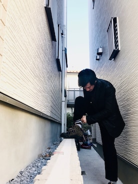 「Adam et Rope A・E・R（アダムエロペ）のアイテム（パンツ）」を使った、野生のあっきーな♂（看護師）さん（メンズ・175cm）の冬コーディネート