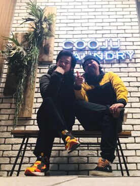 「Adam et Rope A・E・R（アダムエロペ）のアイテム（パンツ）」を使った、野生のあっきーな♂（看護師）さん（メンズ・175cm）の冬コーディネート