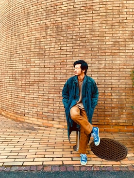 「Adam et Rope A・E・R（アダムエロペ）のアイテム（パンツ）」を使った、野生のあっきーな♂（看護師）さん（メンズ・175cm）の冬コーディネート