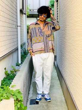 「adidasスニーカー」｜野生のあっきーな♂（看護師）さん（メンズ・175cm）の秋コーディネート