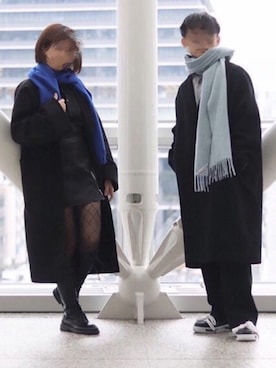 「JUNOAH（ジュノア）のアイテム（その他アウター）」を使った、かおりさん（レディース・160cm）の冬コーディネート
