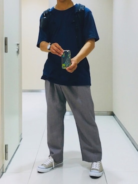 「アイテム（スマホケース/カバー）」を使った、Snさん（メンズ・172cm）の秋コーディネート