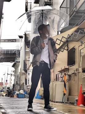 「STUDIOUS（ステュディオス）のアイテム（MA-1）」を使った、Snさん（メンズ・172cm）の秋コーディネート