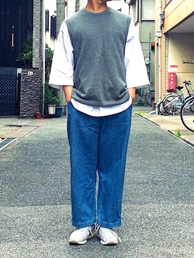 「YARD PLUS（ヤードプリュス）のアイテム（パンツ）」を使った、Snさん（メンズ・172cm）の春コーディネート