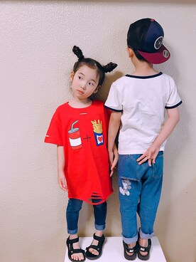 「ELEMENT（エレメント）のアイテム」を使った、cha☆chaさん（キッズ・110cm）の春コーディネート