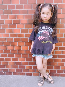 「アイテム（サンダル）」を使った、cha☆chaさん（キッズ・110cm）の春コーディネート