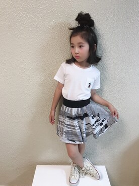 「ミッキー」｜cha☆chaさん（キッズ・110cm）の夏コーディネート