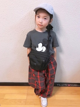 「2018秋チェッカーず」｜「アイテム（その他）」を使った、cha☆chaさん（キッズ・110cm）の秋コーディネート