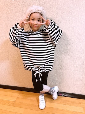 「SEVENDAYS=SUNDAY（セブンデイズサンデイ）のアイテム（シューズ）」を使った、cha☆chaさん（キッズ・110cm）の秋コーディネート