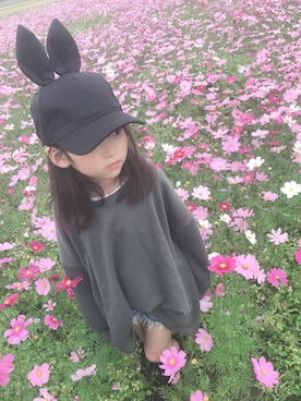 「アイテム（チュニック）」を使った、cha☆chaさん（キッズ・110cm）の秋コーディネート