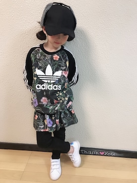 「SEVENDAYS=SUNDAY（セブンデイズサンデイ）のアイテム（シューズ）」を使った、cha☆chaさん（キッズ・110cm）の冬コーディネート