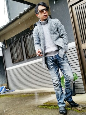 「HALB（ハルプ）のアイテム」を使った、masashiさん（メンズ・157cm）の冬コーディネート