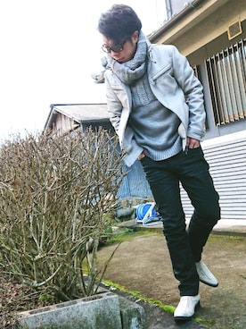 「HALB（ハルプ）のアイテム」を使った、masashiさん（メンズ・157cm）の冬コーディネート