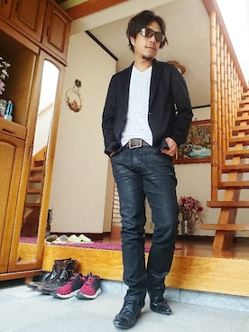 「Stra Raggio（ストララッジョ）のアイテム」を使った、masashiさん（メンズ・157cm）の春コーディネート