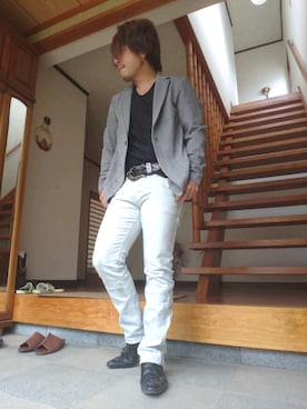 「TETE HOMME（テットオム）のアイテム（ジャケット/アウター）」を使った、masashiさん（メンズ・157cm）の秋コーディネート