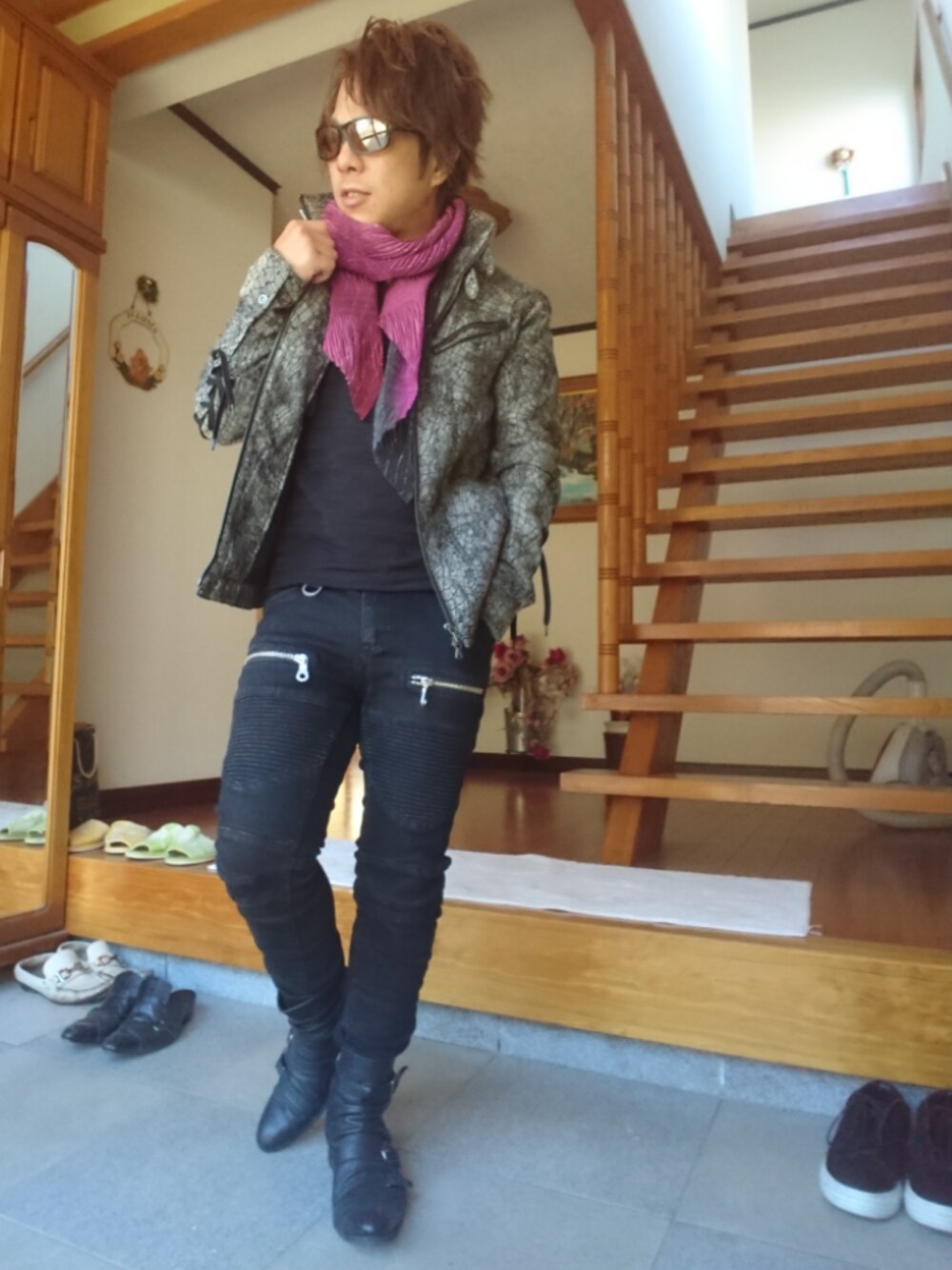 TORNADO MART∴クロコジャガードレースアップブルゾンを使った