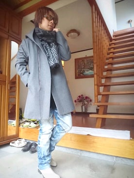 「HALB（ハルプ）のアイテム（ファッション雑貨）」を使った、masashiさん（メンズ・157cm）の冬コーディネート