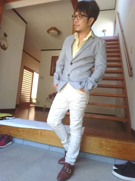 「TETE HOMME（テットオム）のアイテム（トップス）」を使った、masashiさん（メンズ・157cm）の秋コーディネート