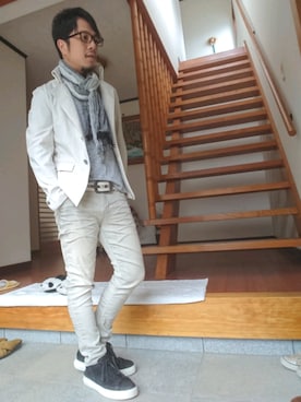 「TORNADO MART（トルネードマート）のアイテム（その他アウター）」を使った、masashiさん（メンズ・157cm）の秋コーディネート