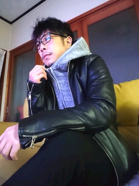 「TETE HOMME（テットオム）のアイテム（ジャケット/アウター）」を使った、masashiさん（メンズ・157cm）の秋コーディネート