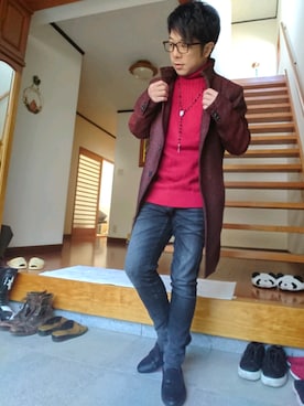 「NO ID.（ノーアイディ）のアイテム（アクセサリー）」を使った、masashiさん（メンズ・157cm）の冬コーディネート