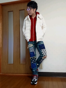 「TETE HOMME（テットオム）のアイテム（トップス）」を使った、masashiさん（メンズ・157cm）の冬コーディネート