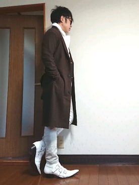 「TETE HOMME（テットオム）のアイテム（トップス）」を使った、masashiさん（メンズ・157cm）の冬コーディネート