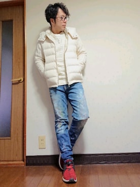 「TETE HOMME（テットオム）のアイテム（トップス）」を使った、masashiさん（メンズ・157cm）の冬コーディネート