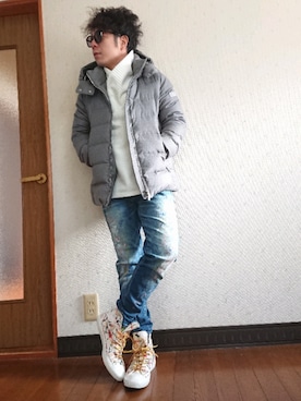 「TETE HOMME（テットオム）のアイテム（トップス）」を使った、masashiさん（メンズ・157cm）の冬コーディネート