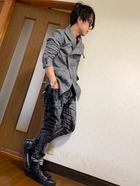 「TETE HOMME（テットオム）のアイテム（シューズ）」を使った、masashiさん（メンズ・157cm）の春コーディネート