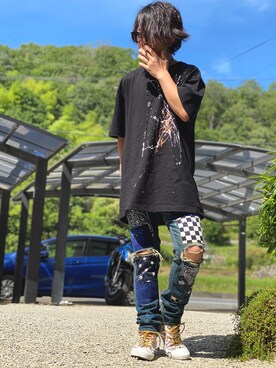 「NO ID.（ノーアイディ）のアイテム（アクセサリー）」を使った、masashiさん（メンズ・157cm）の夏コーディネート