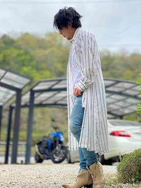 「TORNADO MART（トルネードマート）のアイテム（シューズ）」を使った、masashiさん（メンズ・157cm）の春コーディネート