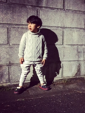 「アイテム（その他シューズ）」を使った、Kounosuke  さん（キッズ・110cm）の冬コーディネート