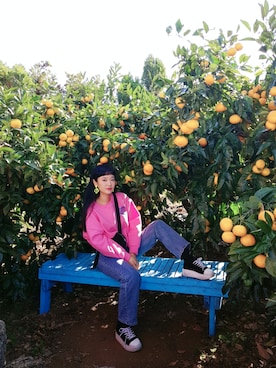 「AIN（エイン）のアイテム（パンツ）」を使った、imchysさん（レディース・163cm）の秋コーディネート