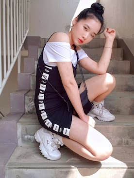「FILA（フィラ）のアイテム（ワンピース/ドレス）」を使った、imchysさん（レディース・163cm）の秋コーディネート