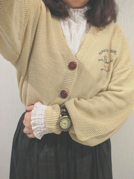 「アプレジュール」｜「アイテム（カーディガン/ボレロ）」を使った、*Ne2*さん（レディース・160cm）の秋コーディネート