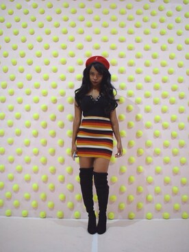 「stripes」｜「アイテム（ブーツ）」を使った、Shakitaさん（レディース・157cm）の秋コーディネート