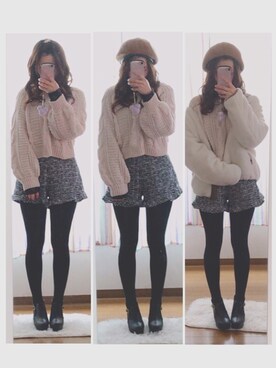 ⁑nanata⁑さん(レディース・158cm)の冬コーディネート