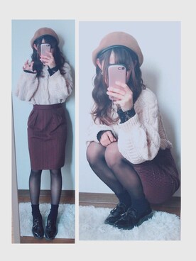 ⁑nanata⁑さん(レディース・158cm)の冬コーディネート