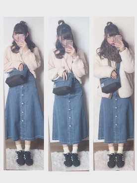 ⁑nanata⁑さん(レディース・158cm)の冬コーディネート