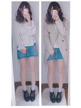 「chico_（チコ）のアイテム（スカート）」を使った、⁑nanata⁑さん（レディース・158cm）の春コーディネート