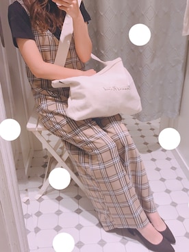 「stradivarius（ストラディバリウス）のアイテム（オールインワン・サロペット）」を使った、⁑nanata⁑さん（レディース・158cm）の秋コーディネート