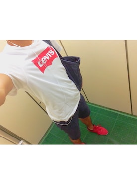 「Levi's（リーバイス）のLevi's/リーバイス バットウィングＴシャツ（Tシャツ/カットソー）」を使った、Yuheiさん（メンズ・178cm）の夏コーディネート