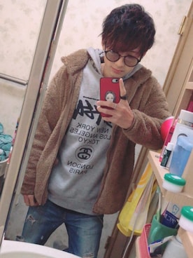 「kicks」｜「アイテム（財布/小物）」を使った、R★さん（メンズ・169cm）の冬コーディネート